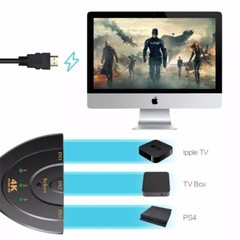 2FT-4K HDMI 2.0 Cable Auto Switch Switcher Splitter Adapter 3 In-1 Out Device