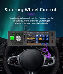 4.1in Car Radio Stereo Bluetooth Single 1Din CarPlay Android Auto TF/AUX/USB/FM