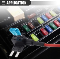 15PCS Fuse TAP Adapter Kit Add-a-circuit Car Mini ATM APM Blade 15 Amp 20Amp 12V
