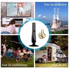 4K Rewave Antena, TV Antenna, Suction Cup TV Antenna Plug Play 3m Cable 2025 USA
