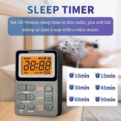 Portable Radio AM FM Rechargeable Pocket Radio W/ Best Reception Digital Tuning