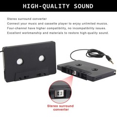 1M Audio Cable 3.5mm Car AUX Cassette Type Adapter For CD Player Phone to Car