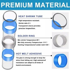 1000pcs Waterproof Solder Stick Seal Sleeve Heat Shrink Butt Wire Connectors Kit