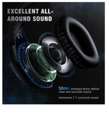 RUNMUS Gaming Headsets PS4, XBox, PS5,PC, Laptop, Mac. Noise Canceling Mic