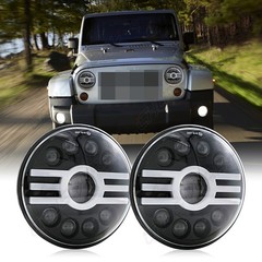 New Pair 7in Round Led Headlights High Low Beam Fit 2003-2007 Jeep Liberty