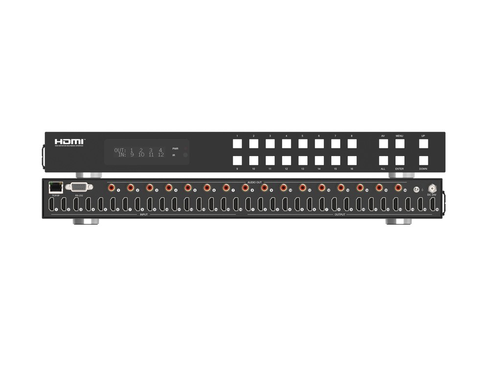 A-NeuVideo ANI-16-4K60-S 16×16 UHD 4K/60Hz HDR HDMI Matrix Switcher