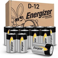 Alkaline D Batteries Pack of 12 Long Lasting Power for Household Use