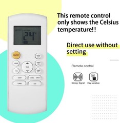 Easy-to-Use Infrared Remote for Midea Air Conditioners – Black, Compact Design