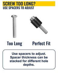 Upgraded M8 Screws Kit for Samsung TV – 45Mm + 6 Length Options, TV Mounting Scr