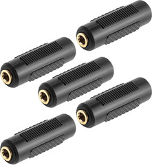 3.5Mm to 3.5Mm Stereo Jack Audio Adapter Female/Female Connectors,Gold Plated (5
