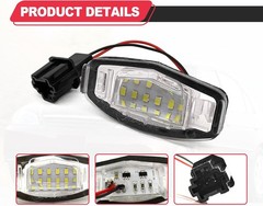 2 Pcs LED License Plate Light Lamp Tag Lights Compatible with Honda MDX TSX TL I