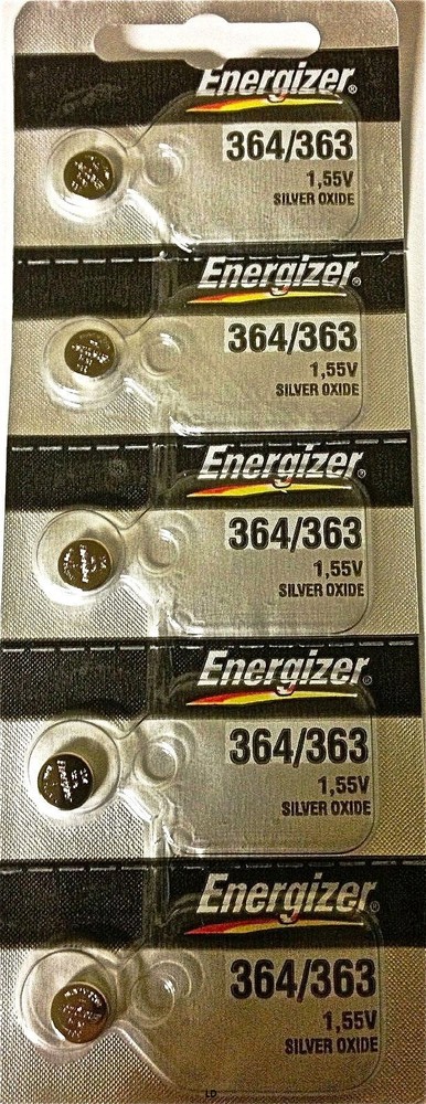 ENERGIZER 364/363 SR621W SR621SW (5 piece) BATTERIES Sealed Authorized Seller