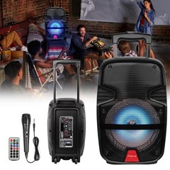 3000W Portable Bluetooth Speaker Sub Woofer Heavy Bass Sound System Party+Remote