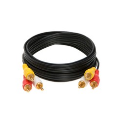 New 3 RCA Male to 3 RCA Male Cable Cord Audio/Video TV DVD VCR Composite LOT