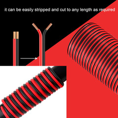 16AWG Electrical Wire 100FT Red Black 2 Conductor Cable 12V/24V LED Car Audio