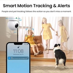 Aosu 2K Security Camera Indoor Smart Motion Tracking,works with Alexa 2 Pack