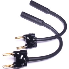 6 Inch 14 Inch Ts Mono Female Jack To Male Banana Plugs Speaker Cable 2 Pack