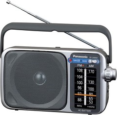 New Panasonic RF-2400D AM/FM Portable Radio Battery or AC Emergency Radio Silver