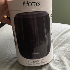 iHome PlayPro Bluetooth Portable Speaker, Speakerphone, Battery, Strap, Black