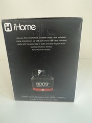IHome Alarm Clock Speaker With USB Charging Model IHM51R Clock & Power Supply