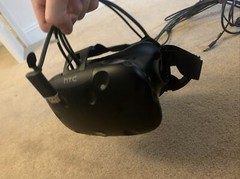FOR PARTS/SORT OF WORKS, HTC Vive VR Headset with Link Box