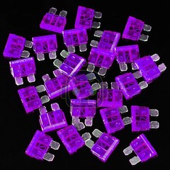 25 Pcs 35 Amp Auto Car Standard Medium Blade Automotive Replacement Fuses Kit