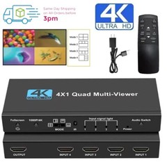 Multi-Viewer 4K HDMI 4×1 1080P Seamless Quad Screen Real Time Remote Splitter US