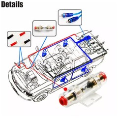 Car Audio Cable Kit 1500W Amp Amplifier Install RCA Subwoofer Sub Wiring 8 Gauge