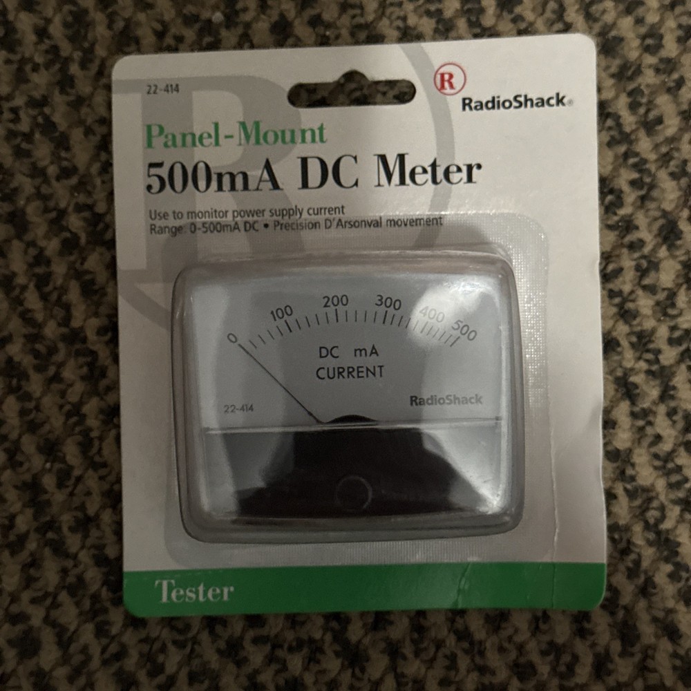 NOS Radio Shack 500mA DC Meter Tester Panel-Mount
