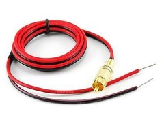 4ft CablesOnline 18 AWG Speaker Wire Single Cable with RCA Male Plug, AV-SK104
