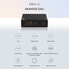 TOPPING E30 II Lite Decoder AK4493S DAC USB Hi-Res Audio DSD512 XU208 Preamp DAC