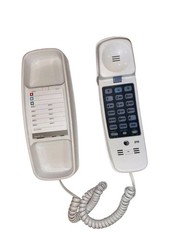 AT&T Trimline Corded Telephone White Lighted Keypad Redial Memory Wall NIB