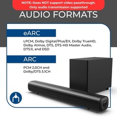 eARC Audio Splitter 1 in 2 Out – HDMI ARC/eARC Audio Extractor & Splitter, Do…
