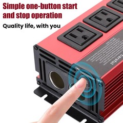 Car Power Inverter 5000W DC 12V To AC 110V Pure Sine Wave Solar Converter 4 USB
