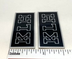 KLH Speaker SMALL SIZE Grill Badge Pair Custom Made Aluminum
