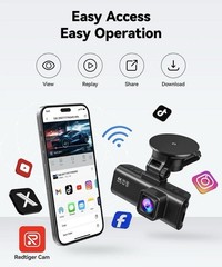 REDTIGER F7NP Dash Cam Front Rear, 4K/2.5K, WiFi GPS, Night Vision
