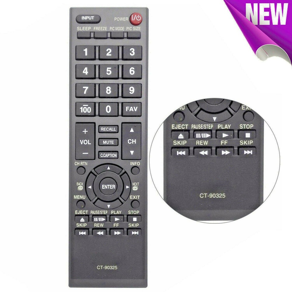 New Remote Control CT-90325 for Toshiba LED LCD HDTV 32C100U2 32C110U 26C100U
