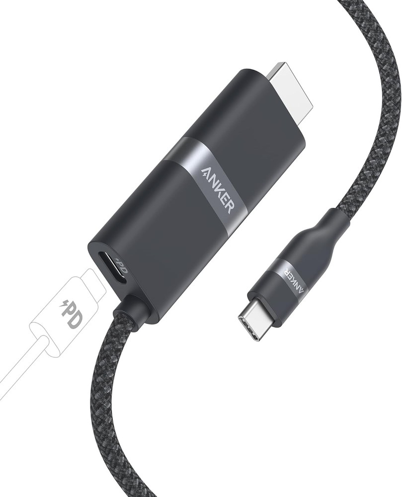 NEW – Anker Nano USB C to HDMI Cable Adapter with 140W PD Fast Charging 3FT Blac