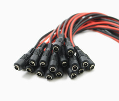 DC Power Pigtail Cable 18AWG 21.1X5.5 Wire Plug 12V 5A Cord Male Female LOT