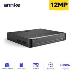 ANNKE 12MP 32CH NVR POE Security Recorder IP Network Motion Detection H.265+ 8TB