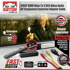 HDMI To 3 RCA Video Audio AV Component Converter Adapter HD Cable 1080P HDTV 5FT