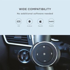 Compact Wireless Music Control Button for iPhone, Android, and Car Audio Systems