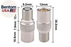 Coax Quick Connector Quick Push on Male to F Female Adapter F Type Male to Femal