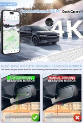 4K Dash Cam for Hyundai IONIQ 5 2025 (7-Vent) & 2024 IONIQ 5 N, 2160P 128GB Card