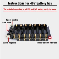 48V 13S Power Wall 18650 Li-ion Battery Module Battery Box Holder BMS PCB Board