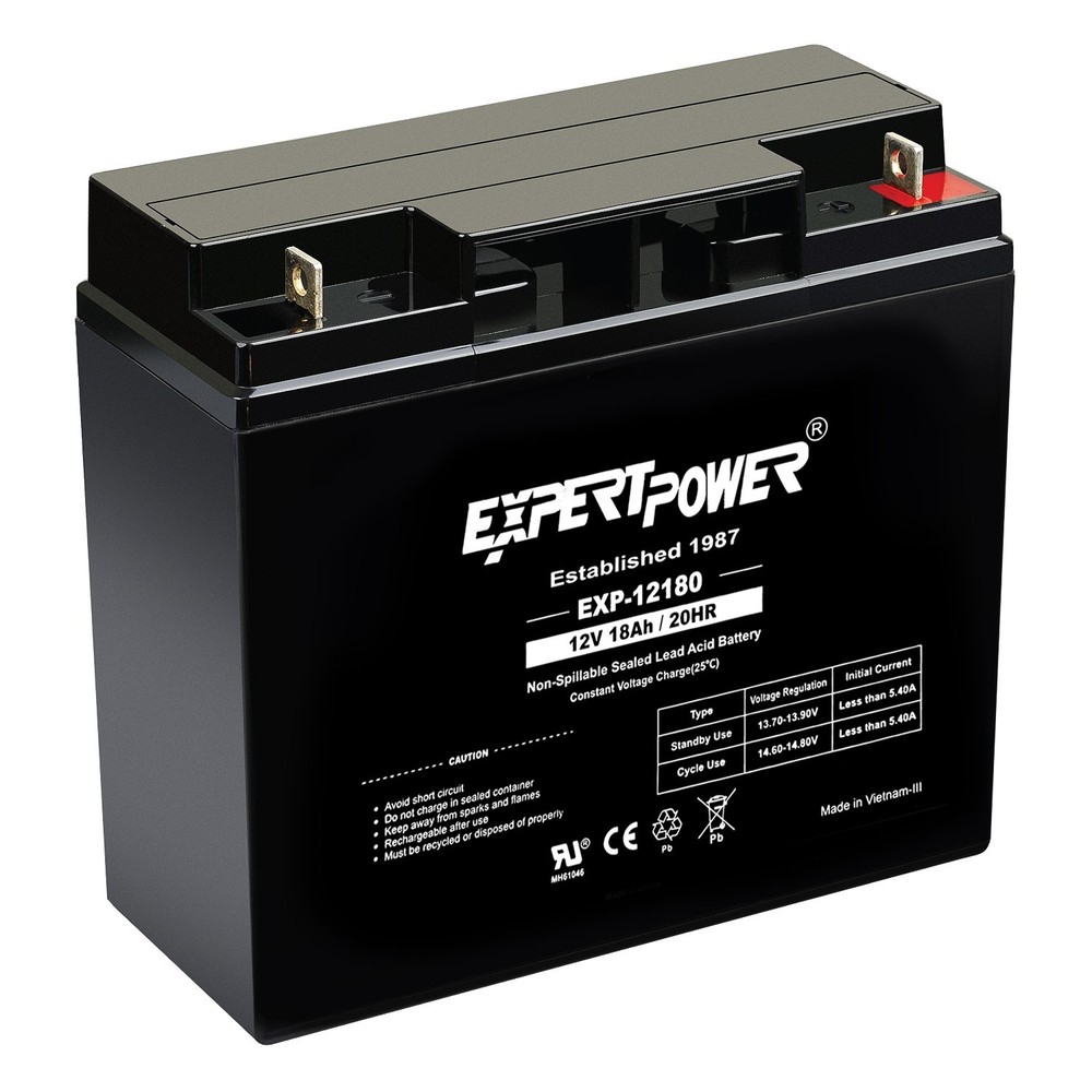 Used: 12V 18AH Rechargeable VRLA AGM Sealed Lead Acid Battery