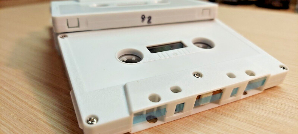 Blank White C92 Cassette Tapes – Lot Of 5 Recording Tapes w/ Tab In – NEW