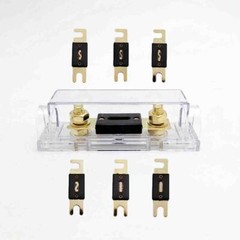 Universal ANL Fuse Holder & 30A-500A Inline Distribution Block Car Audio Stereo