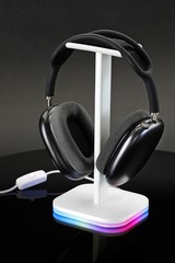 Universal Headphone Stand Aluminum Alloy Desk Headset Holder for Gaming RGB Ligt
