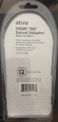 Ativa HDMI 180 Swivel Adapter , Rotation & Flexibility For Easy Hookups HD 1080p